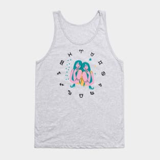 Gemini Zodiac Sign Tank Top